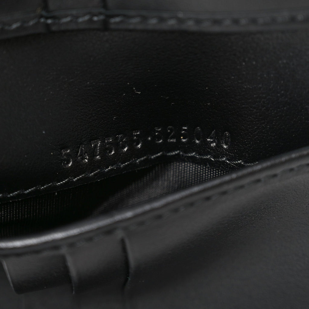 Plutone Calfskin Logo Bi-Fold Wallet Black