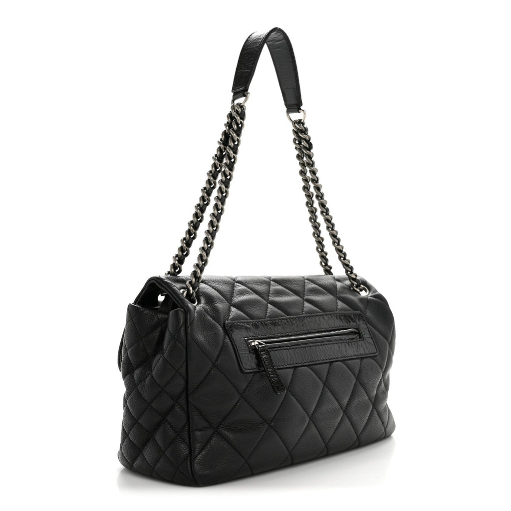 Caviar Quilted Coco Casual Flap Black