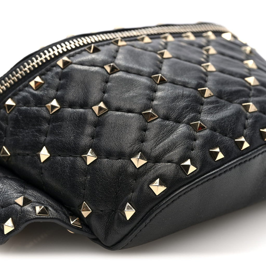 Nappa Rockstud Spike Belt Bag 95 Black