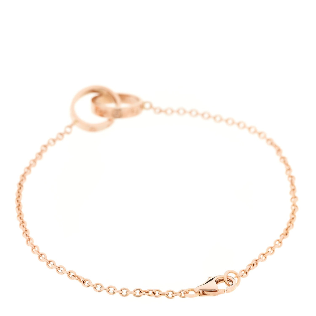 18K Rose Gold Interlocking LOVE Bracelet