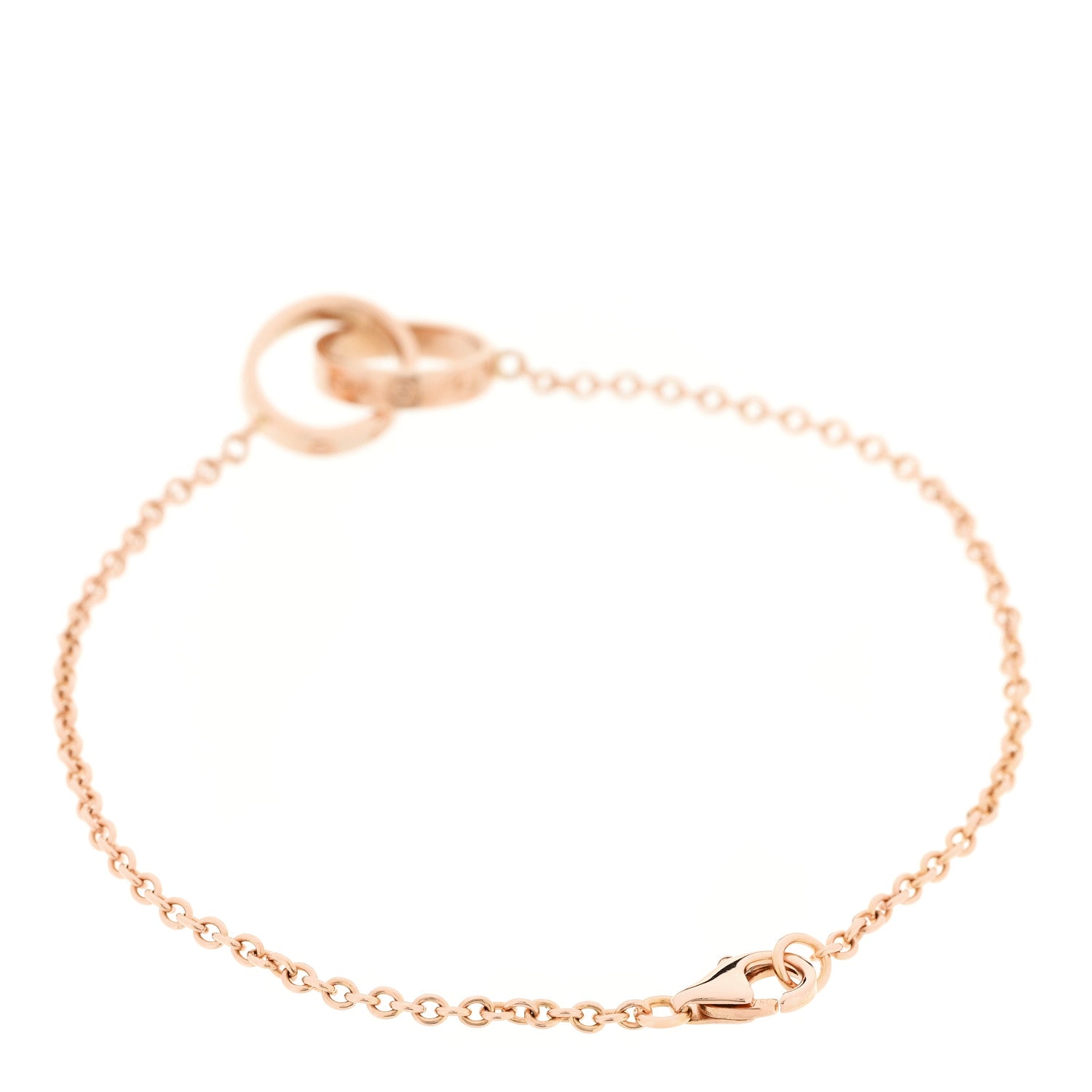 18K Rose Gold Interlocking LOVE Bracelet