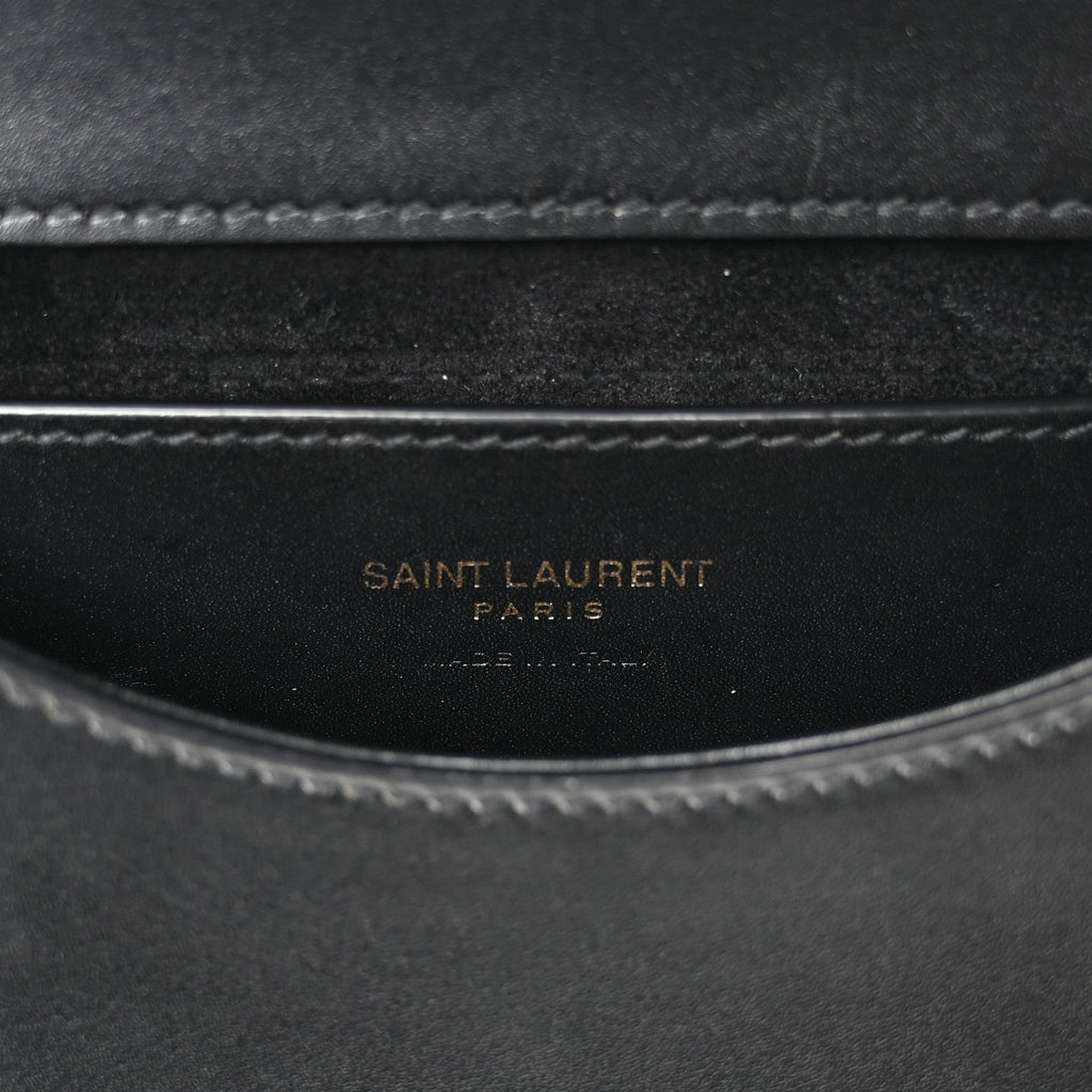 Box Calfskin Mini Voltaire Top Handle Bag Black