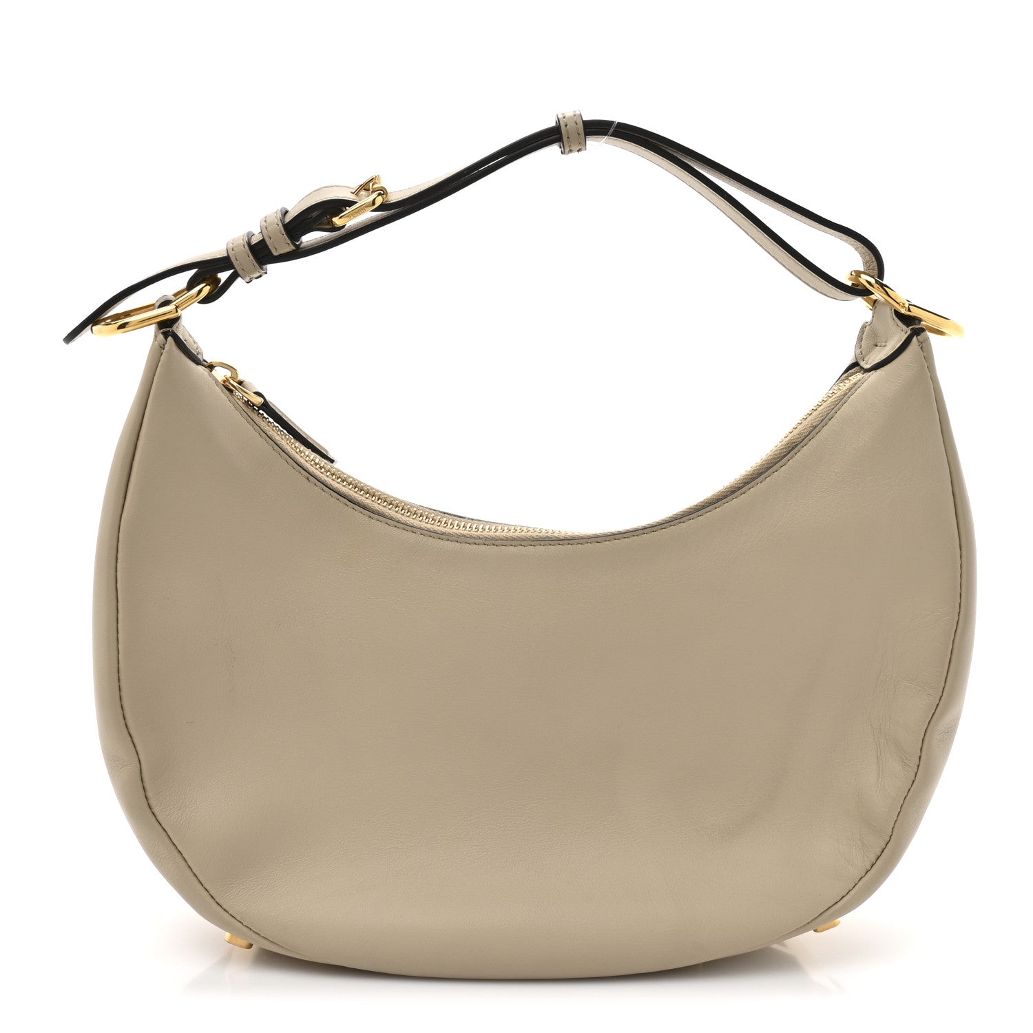 Vitello Grace Matte Small Fendigraphy Hobo Bag Nuvola