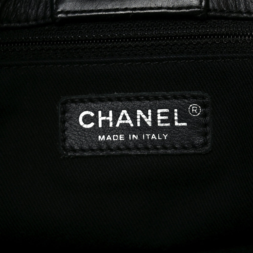 Calfskin Perforated Up In The Air Tote Black
