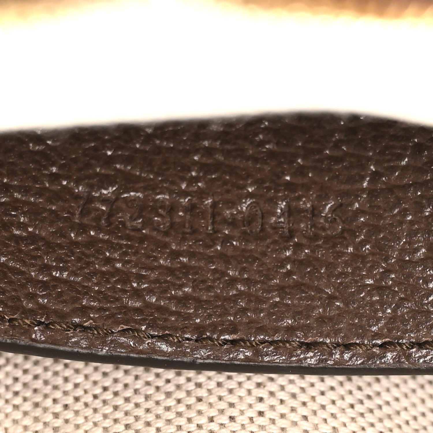 Denim Monogram Textured Dollar Calfskin Super Mini Ophidia Shoulder Bag Beige Ebony New Acero