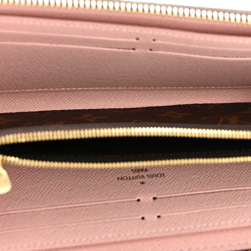 Monogram Clemence Wallet Rose Ballerine