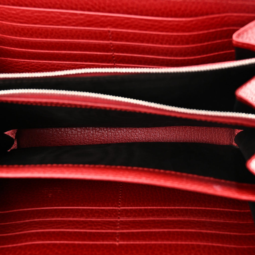 Calfskin Mini Dionysus Chain Wallet Hibiscus Red