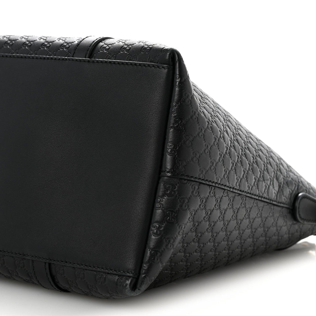 Soft Microguccissima Dome Satchel Black
