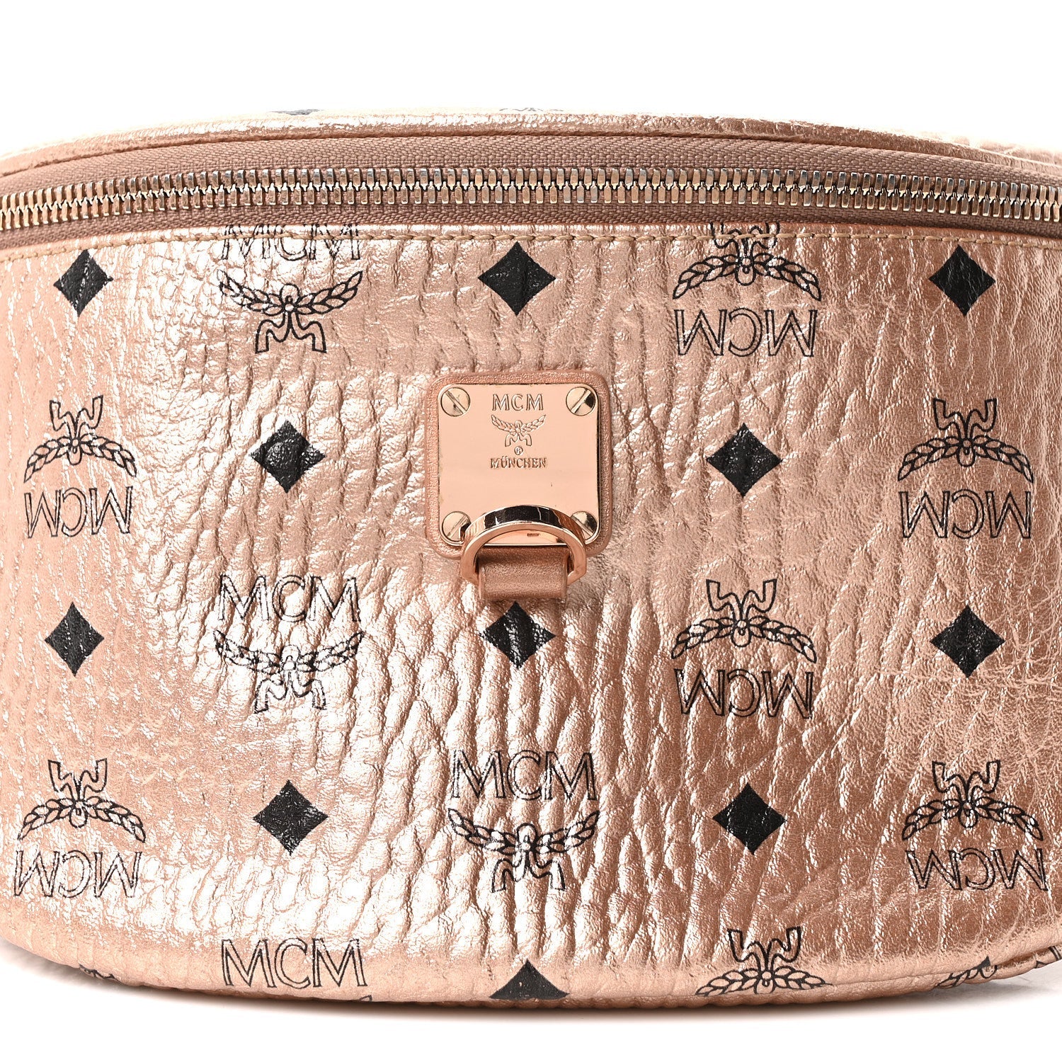 Metallic Visetos Stark Belt Bag Champagne Gold