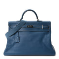 Taurillon Clemence Voyage Kelly 50  Bleu Agate