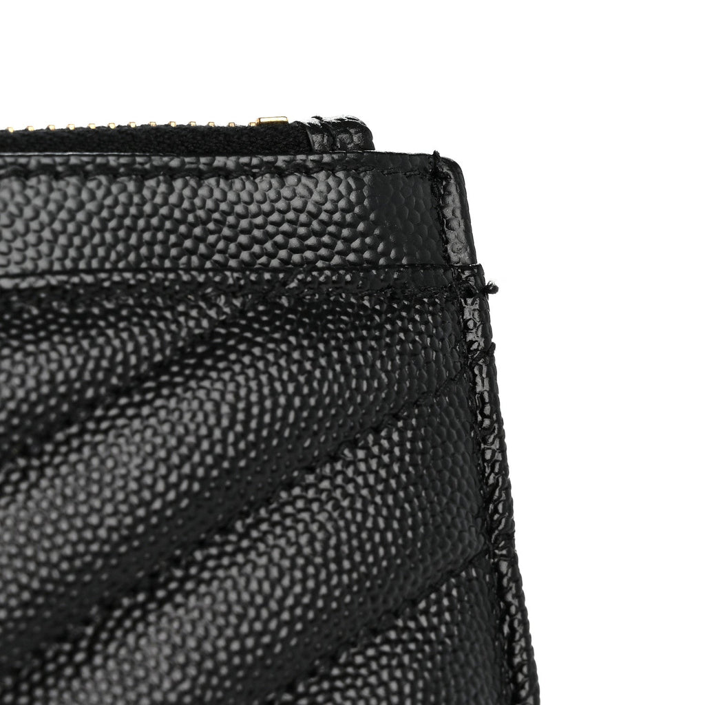 Grain De Poudre Chevron Monogram Bill Pouch Black
