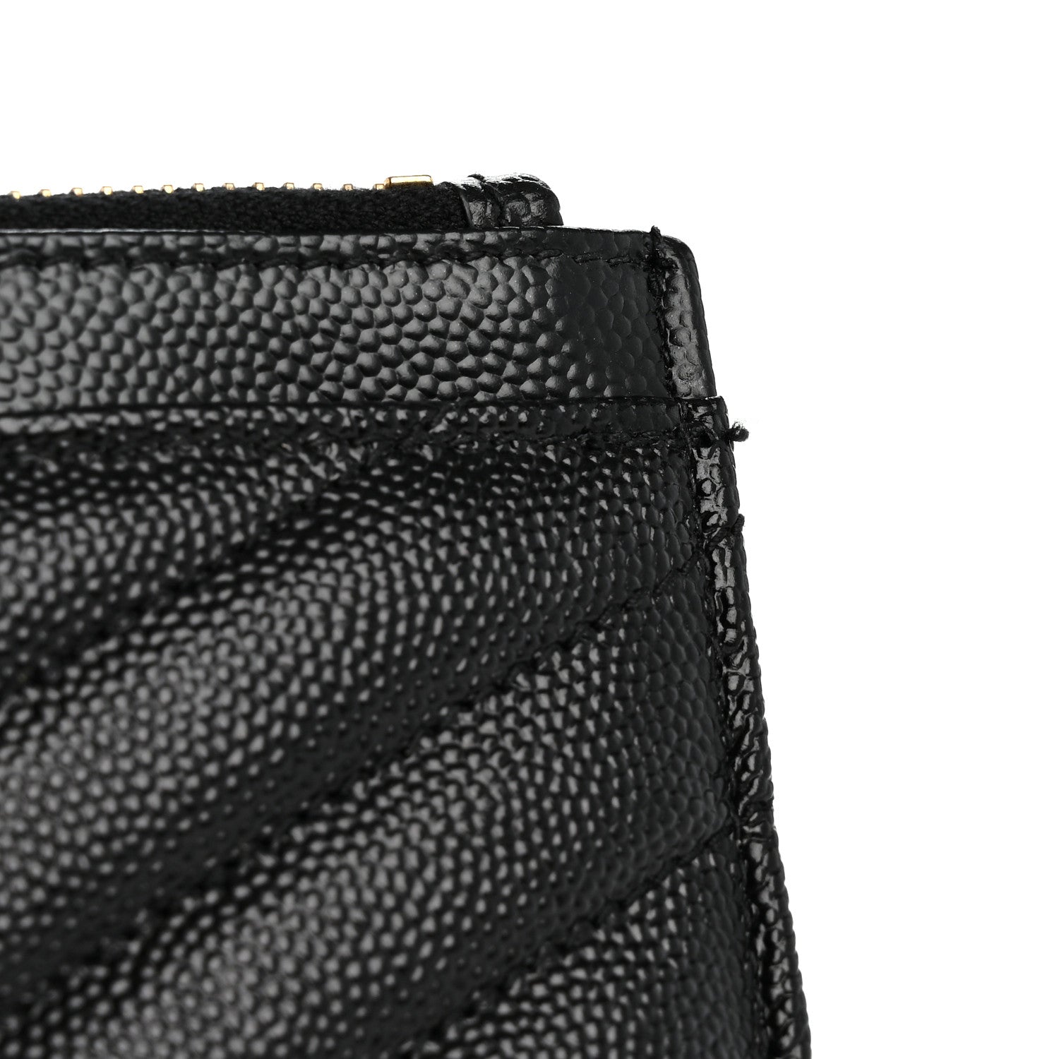 Grain De Poudre Chevron Monogram Bill Pouch Black