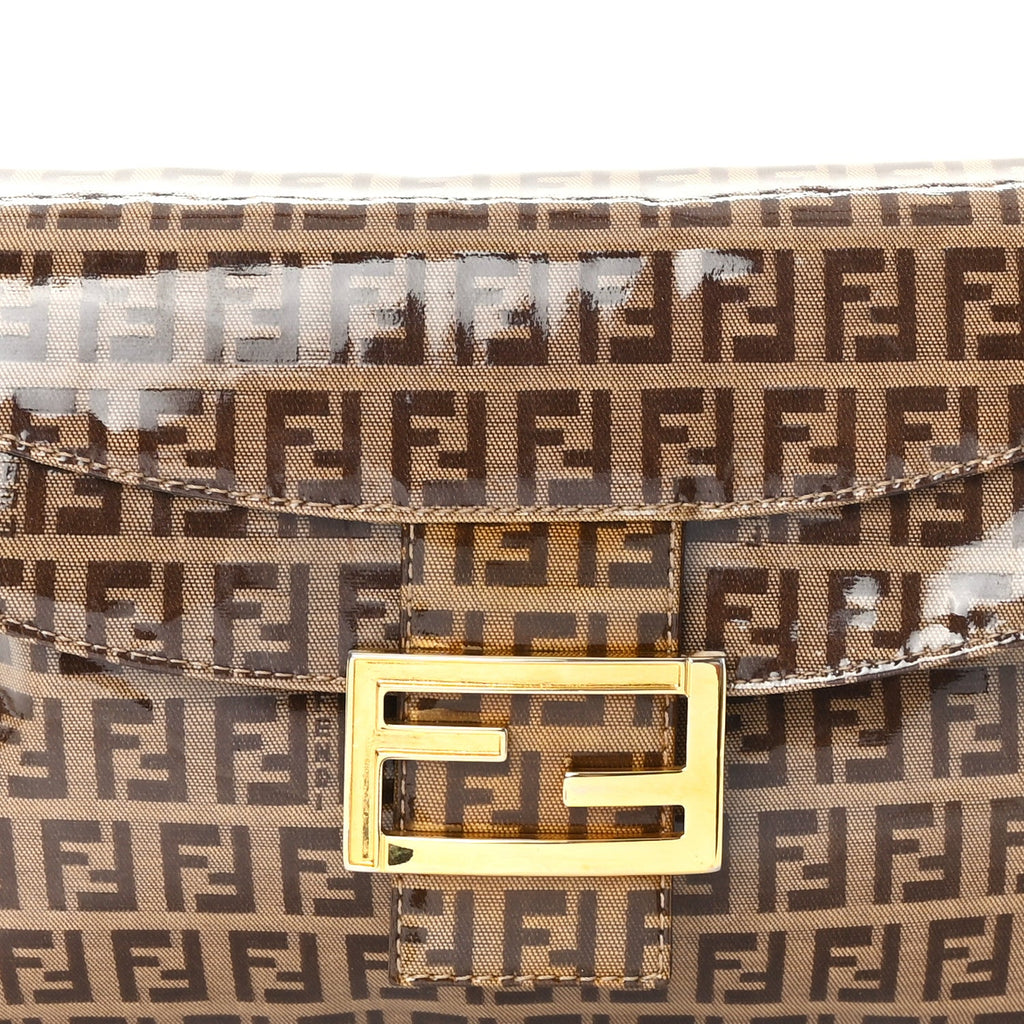 Vinyl Zucchino Baguette Double Flap Tobacco