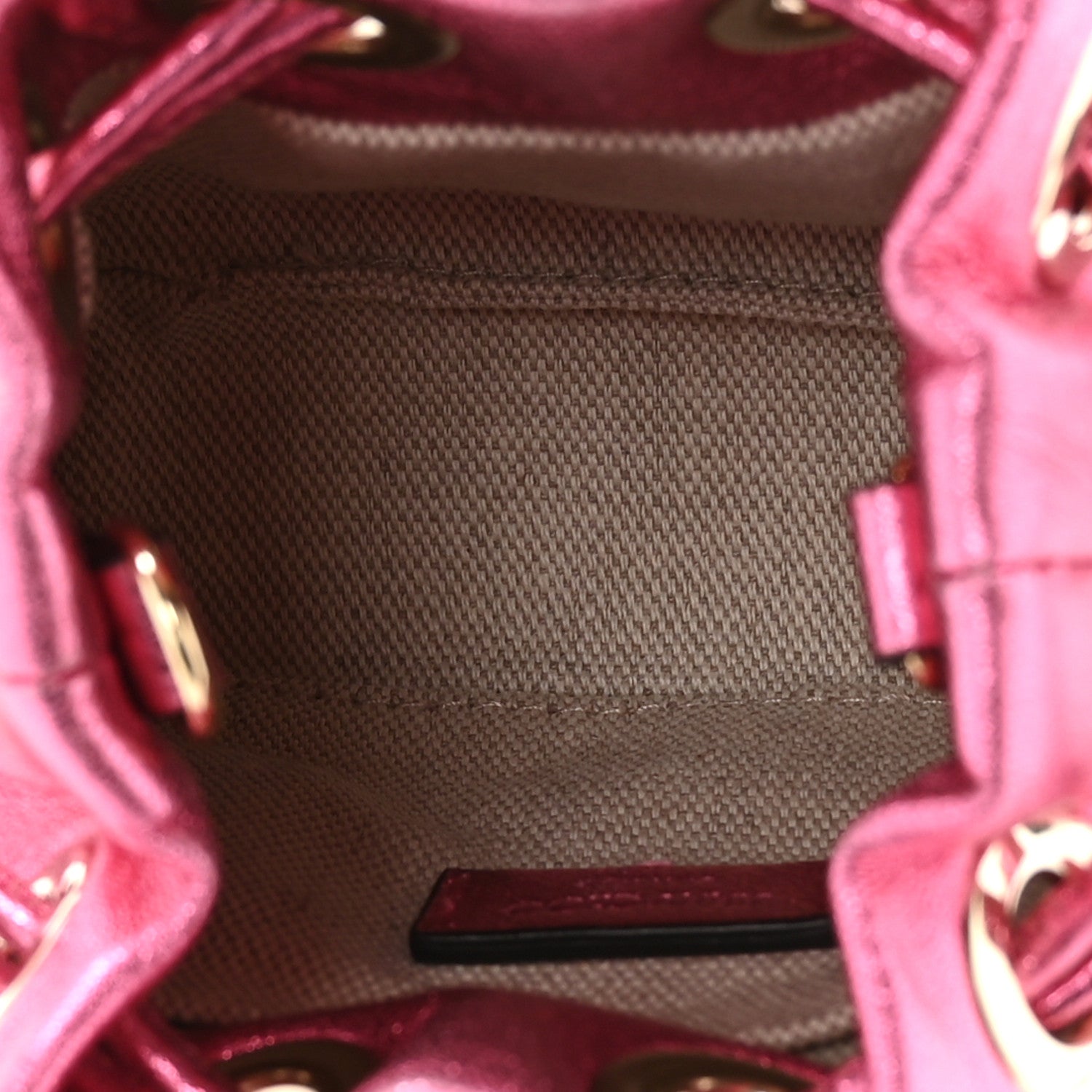 Metallic Nappa Mini Marcheline Shoulder Bag Peony