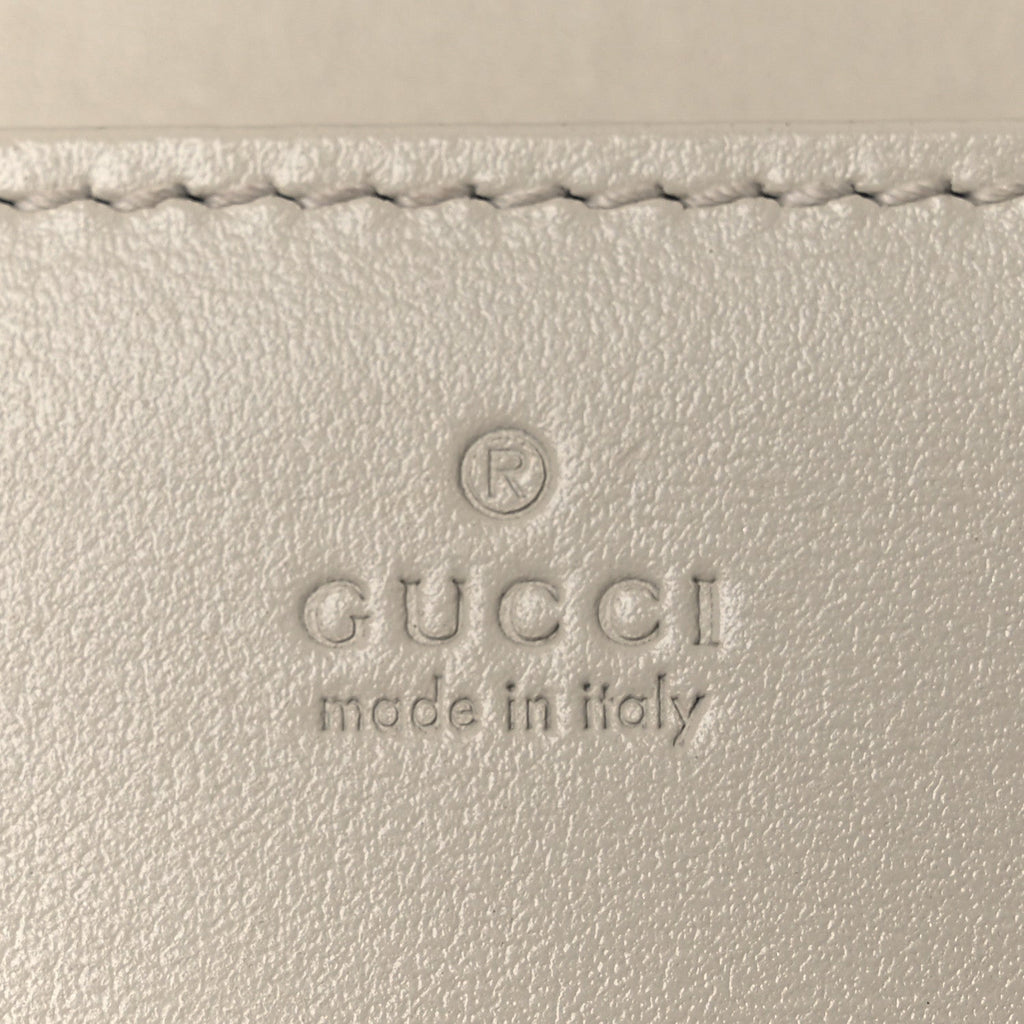 Boarded Plutone Calfskin Horsebit 1955 Wallet On Chain Mystic White