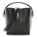 Shiny Calfskin Le 37 Mini Bucket Bag Black