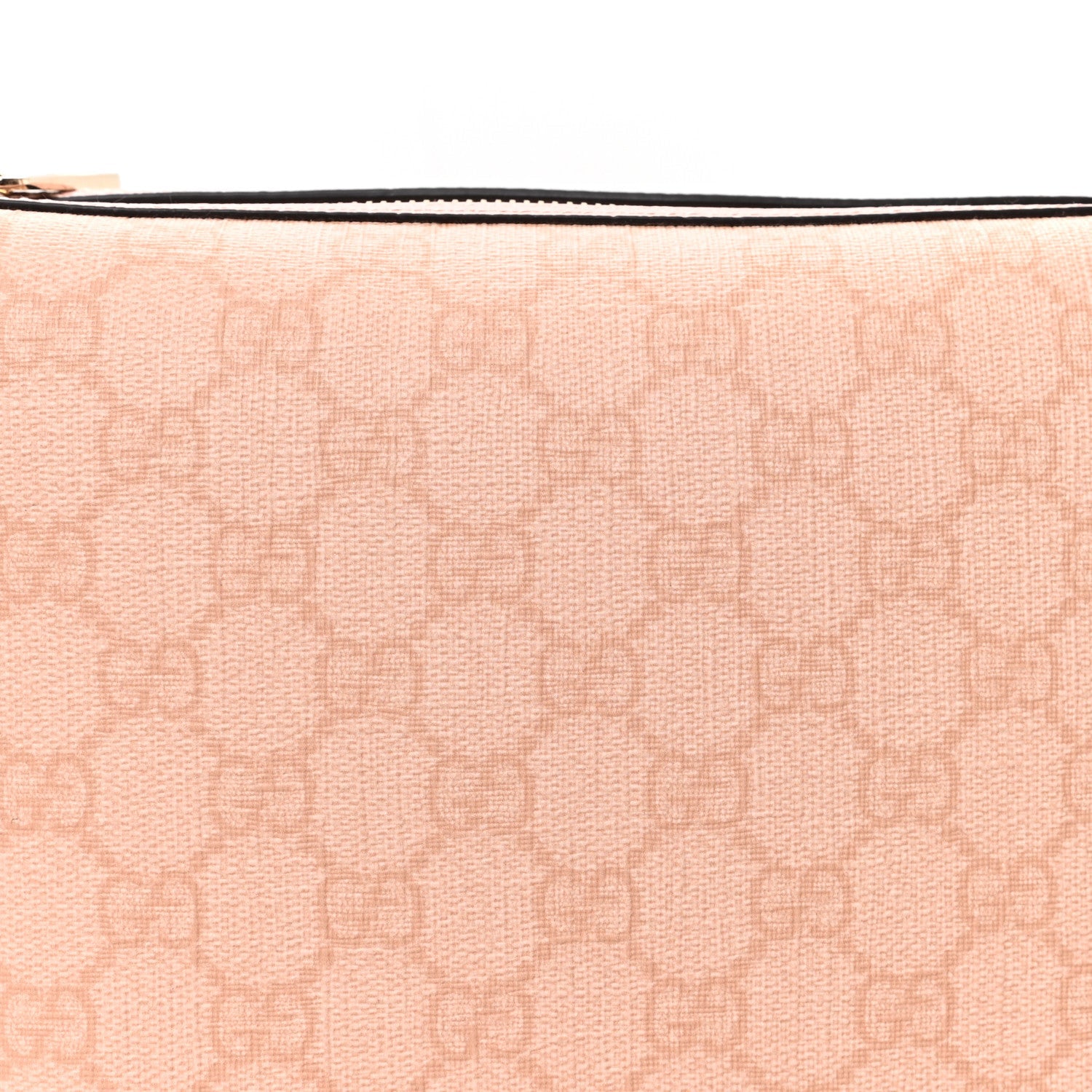 GG Supreme Monogram Textured Calfskin Web Super Mini Ophidia Shoulder Bag Pink