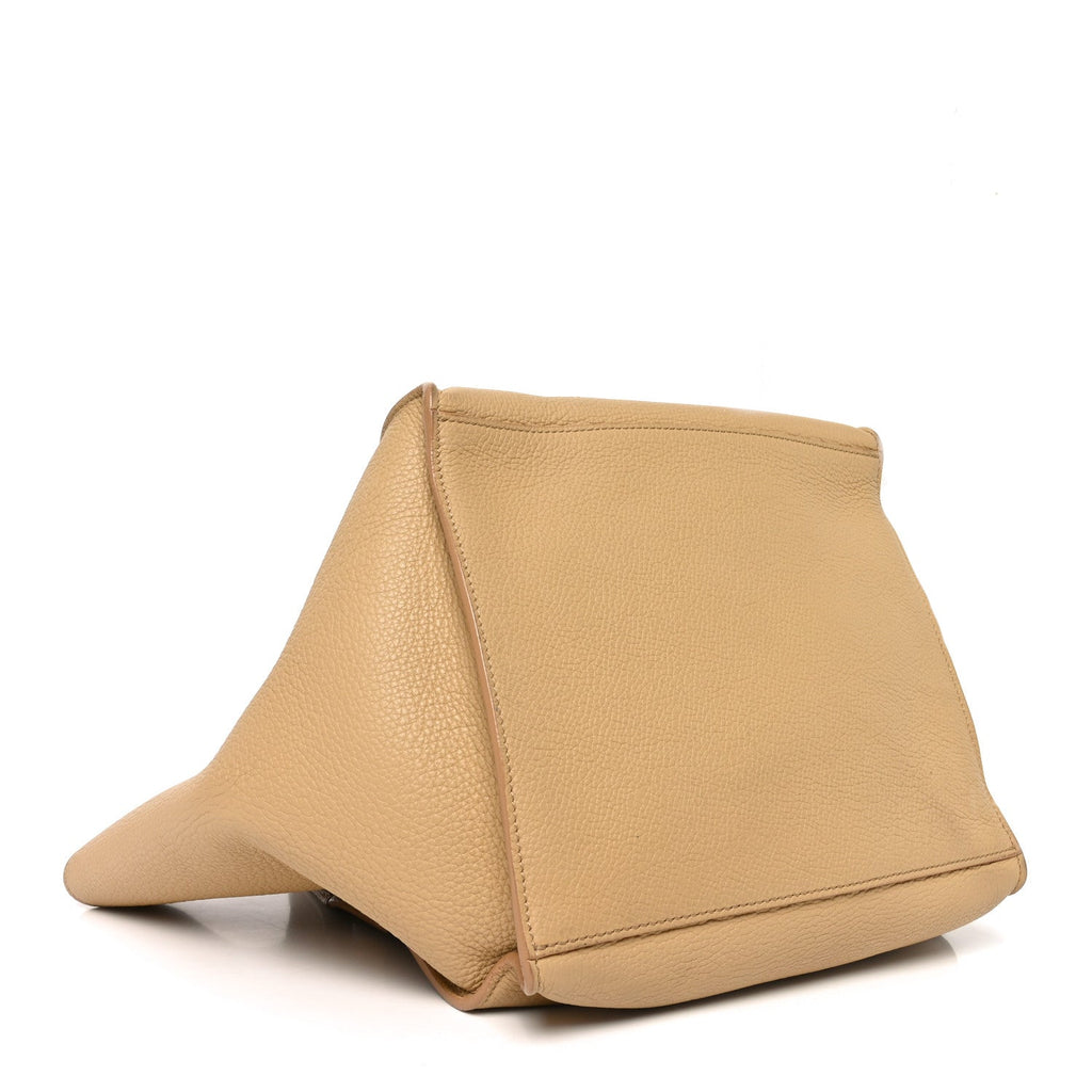 Supple Grained Calfskin Small Big Bag Sand