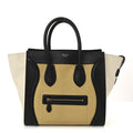 Velluto Calfskin Mini Tri-Color Luggage Vanilla