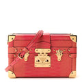 Metalic Lizard Petite Malle Pink