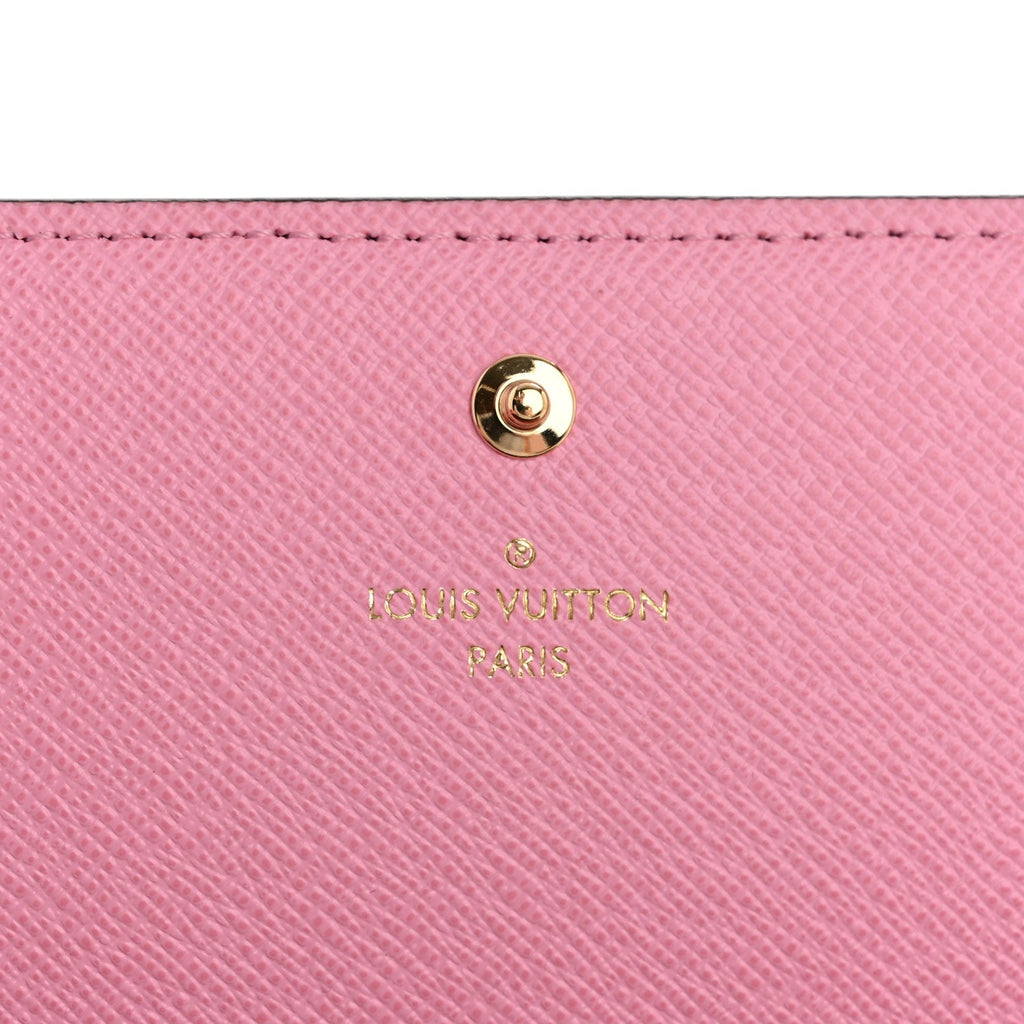 Damier Ebene 2022 Christmas Animation Paris Sarah Wallet Pink