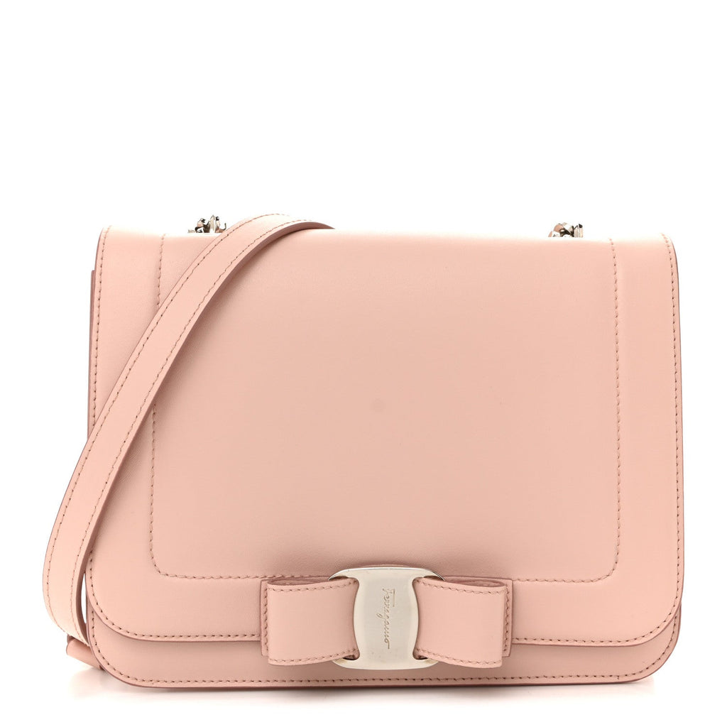 Smooth Calfskin Vara Bow Chain Flap Crossbody Bon Bon