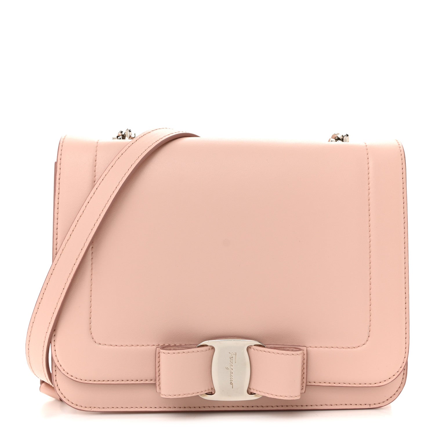 Smooth Calfskin Vara Bow Chain Flap Crossbody Bon Bon