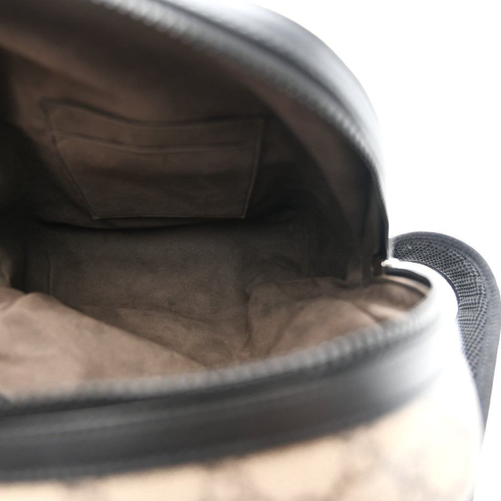 GG Supreme Monogram Small Eden Day Backpack Black