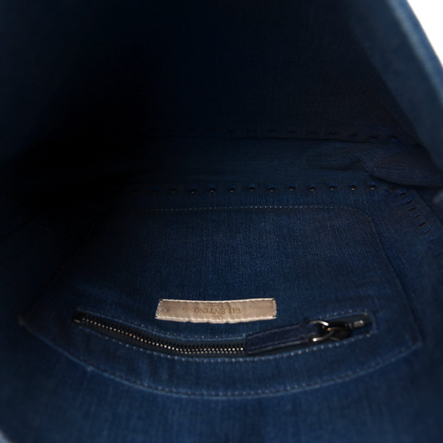 Denim Small Guitar Strap Rockstud Rolling Flip-Lock Messenger Bag Blue