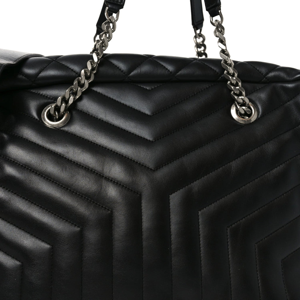 Lambskin Mixed Matelasse Joan Bowling Bag Black
