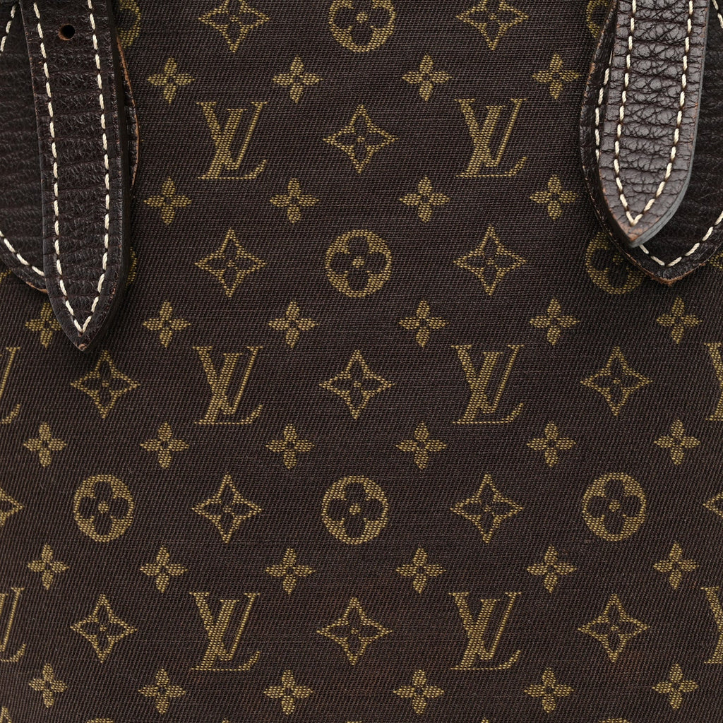 Mini Lin Monogram Bucket Bag Ebene