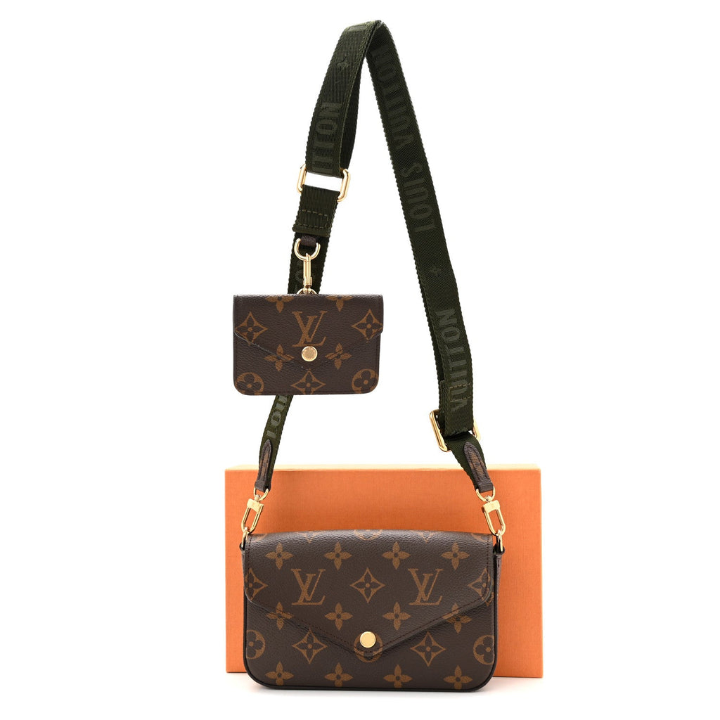 Monogram Felicie Strap & Go Kaki