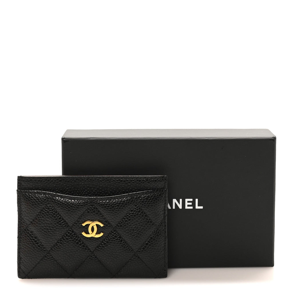 Caviar Quilted  Holder Black