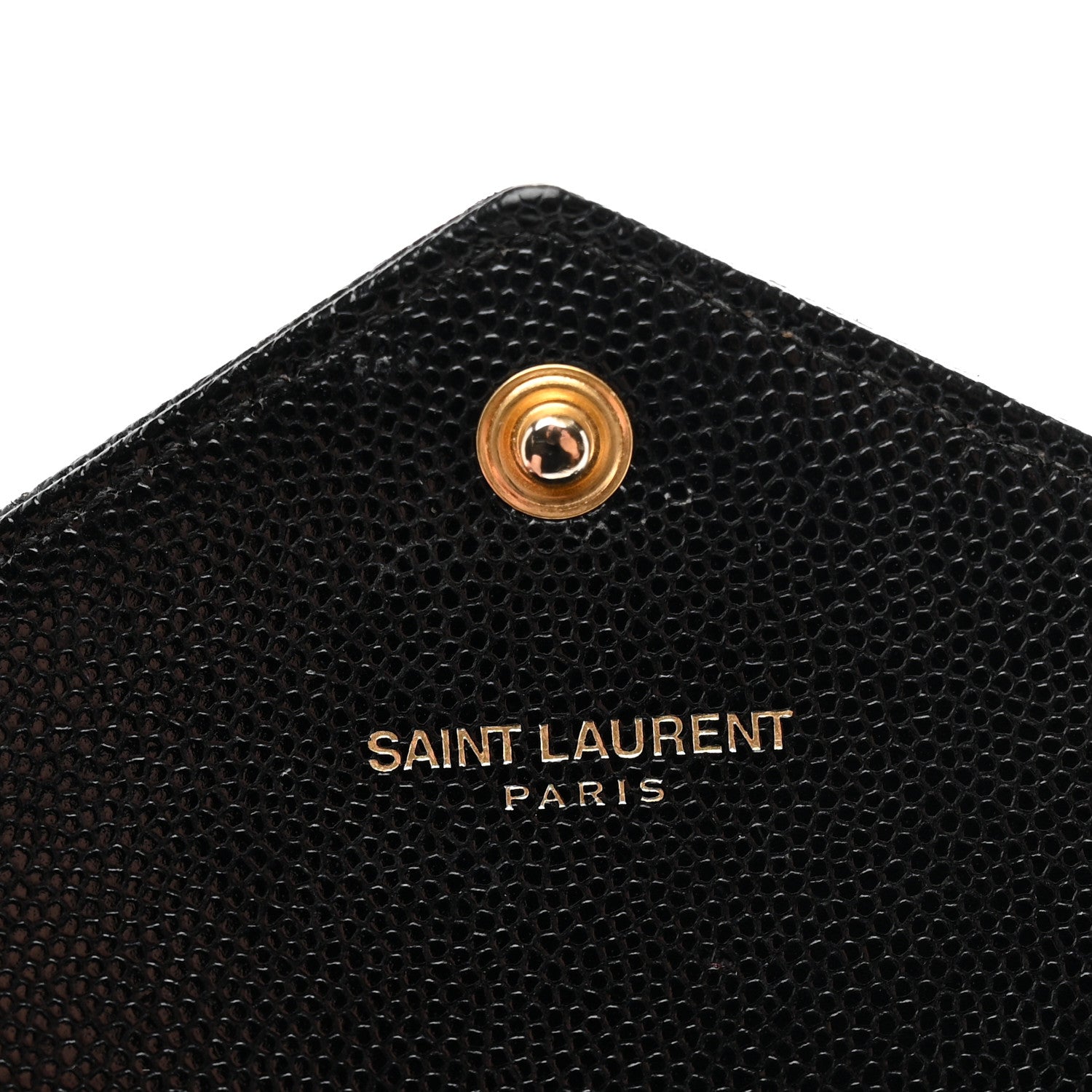 Grain De Poudre Matelasse Chevron Monogram Flap Wallet Black