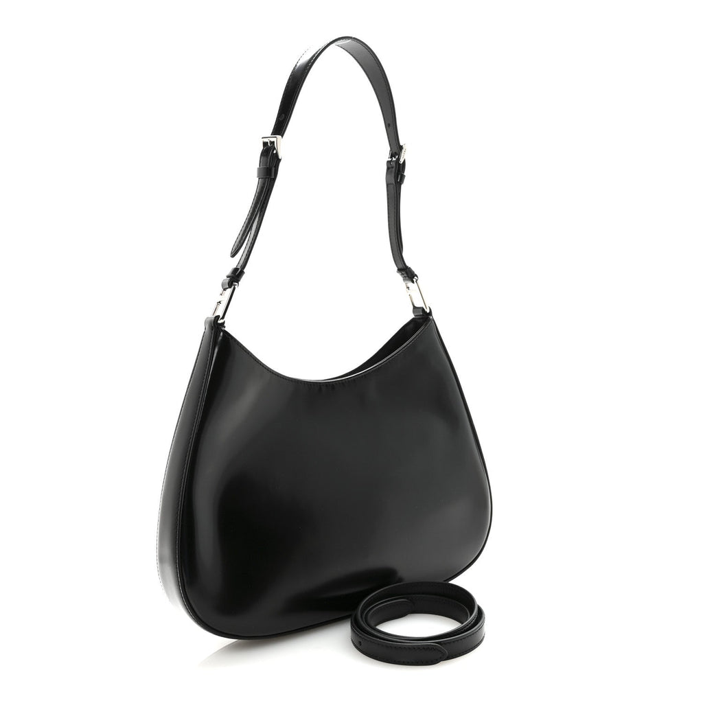 Spazzolato Cleo Adjustable Strap Shoulder Bag  Black