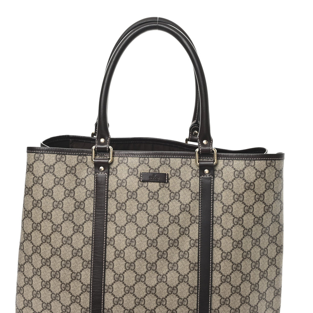 GG Plus Monogram Joy Vertical Tote Dark Brown