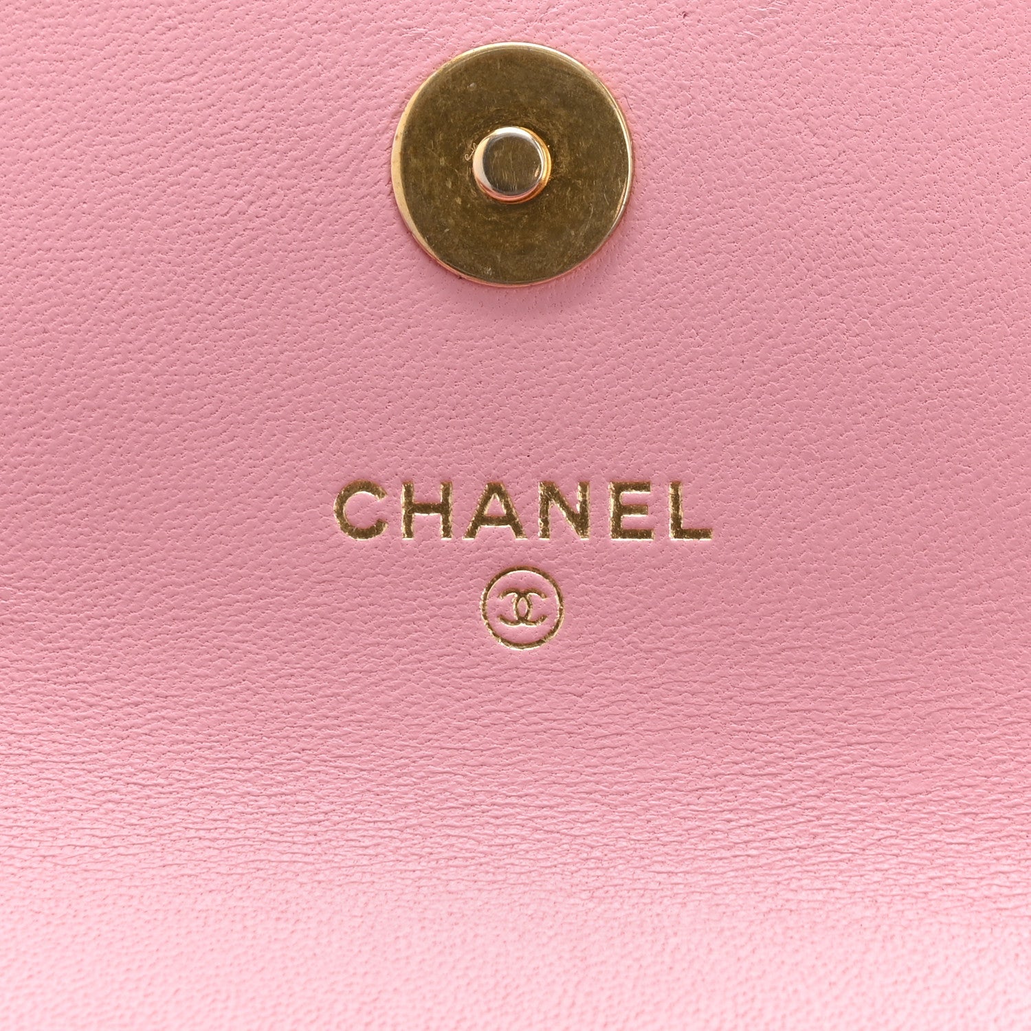Lambskin Quilted Pick Me Up Mini Wallet On Chain Light Pink