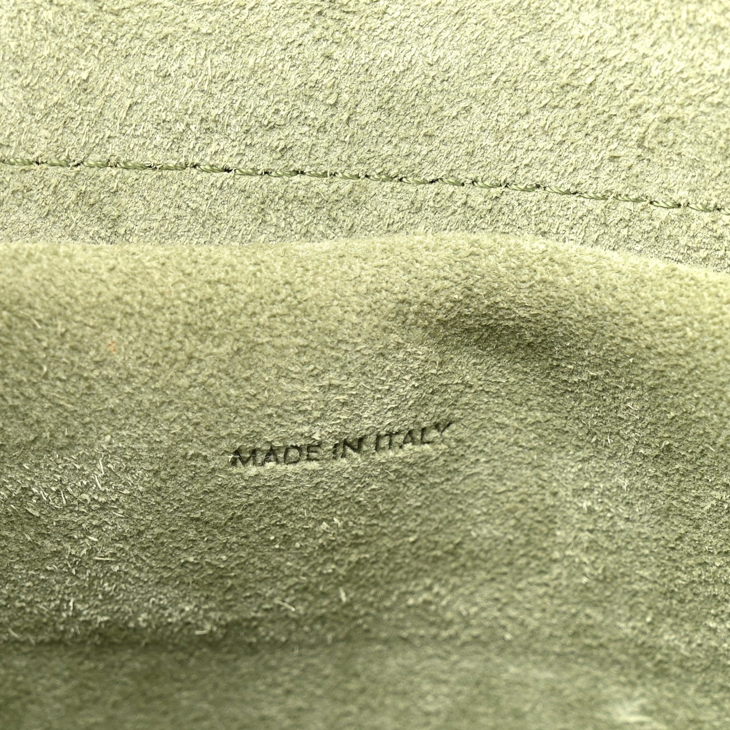 Grained Calfskin Micro Belt Bag Army Green