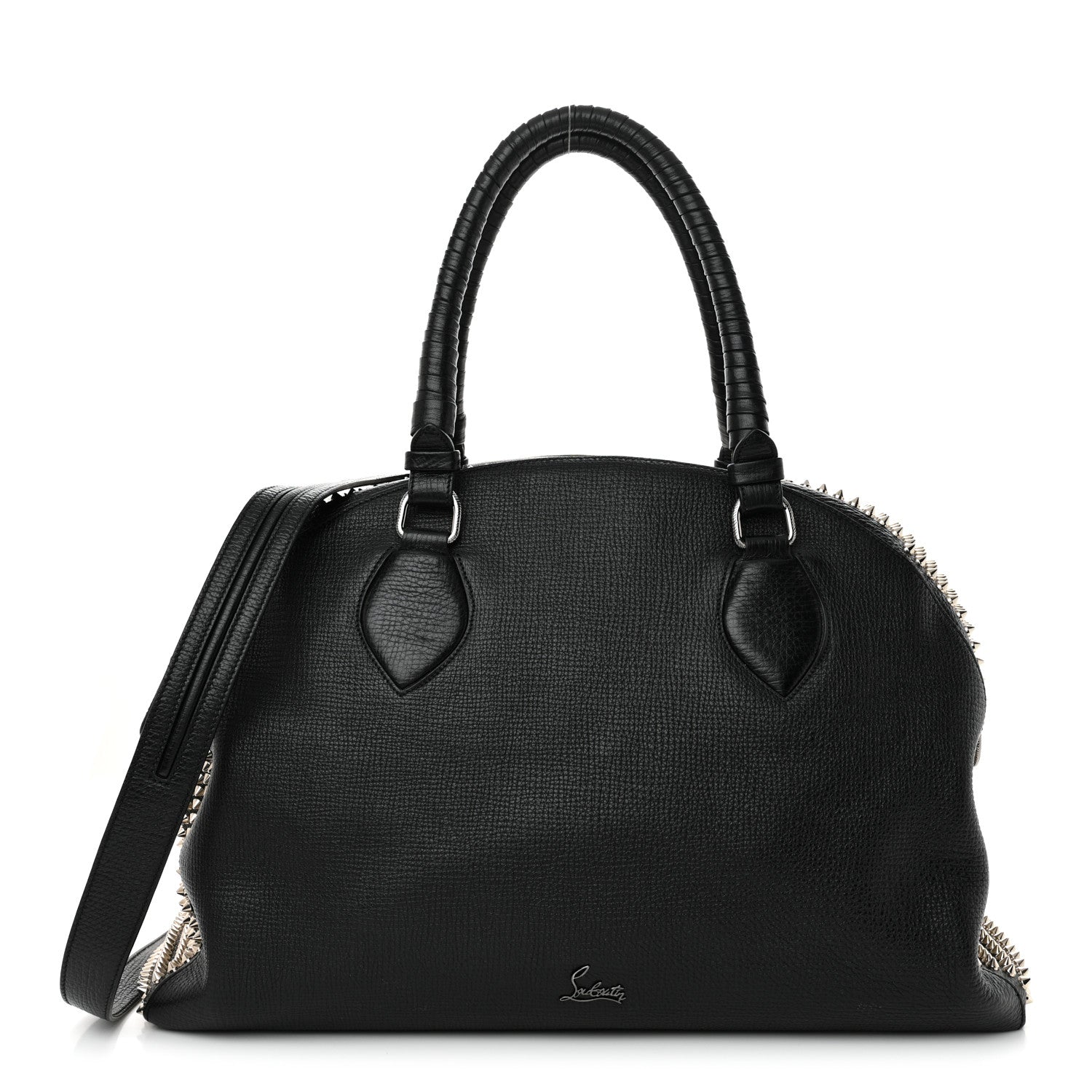 Calfskin Panettone Spiked Large Ranch Black