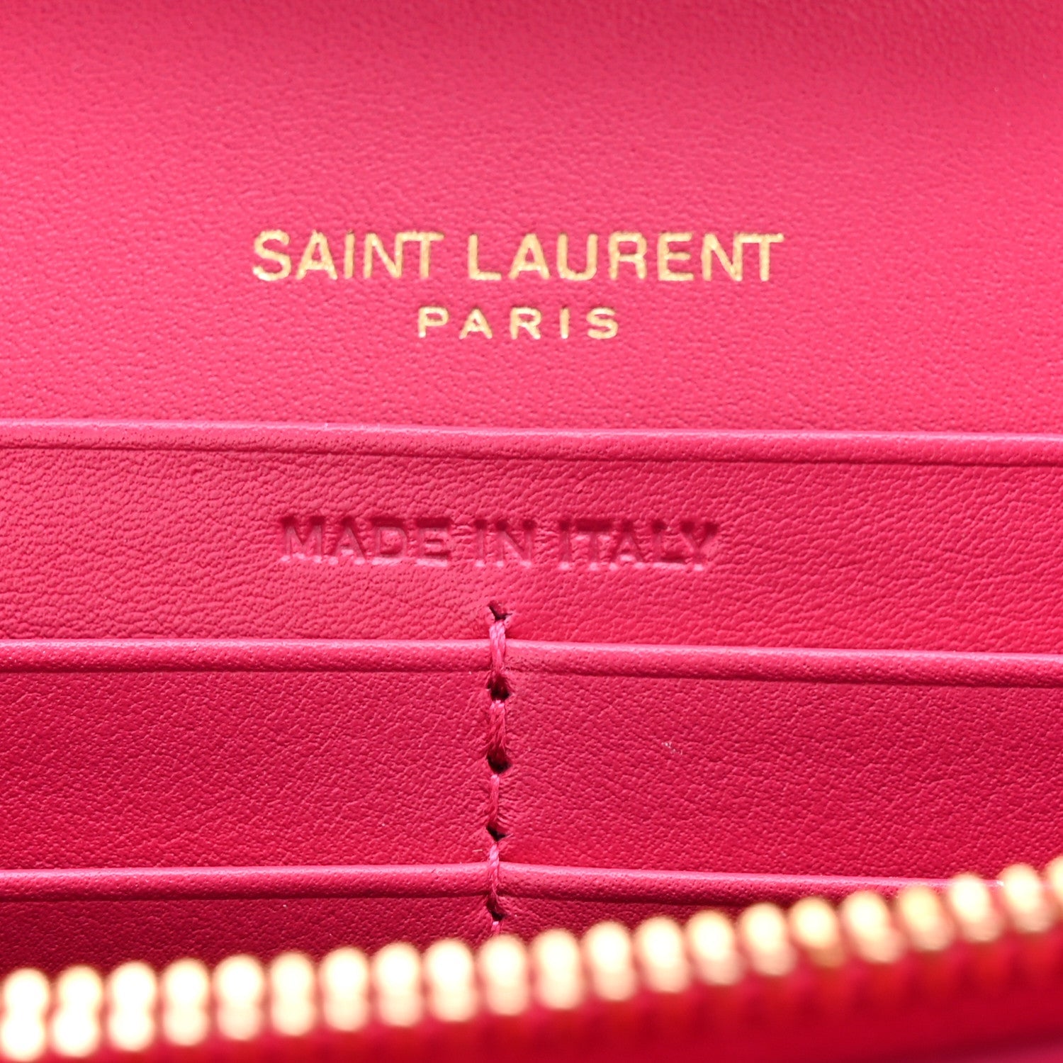 Satin Mixed Matelasse Triquilt Monogram Chain Wallet Guava