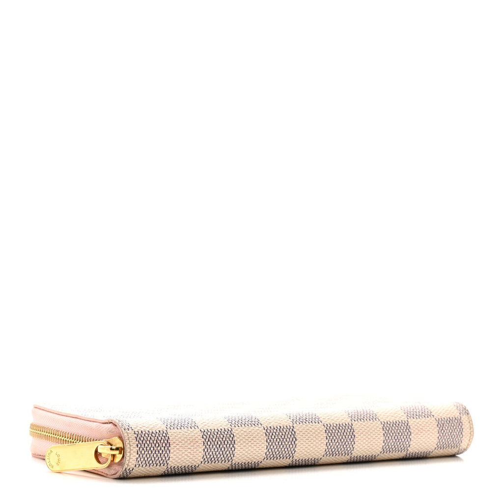 Damier Azur Zippy Wallet Rose Ballerine