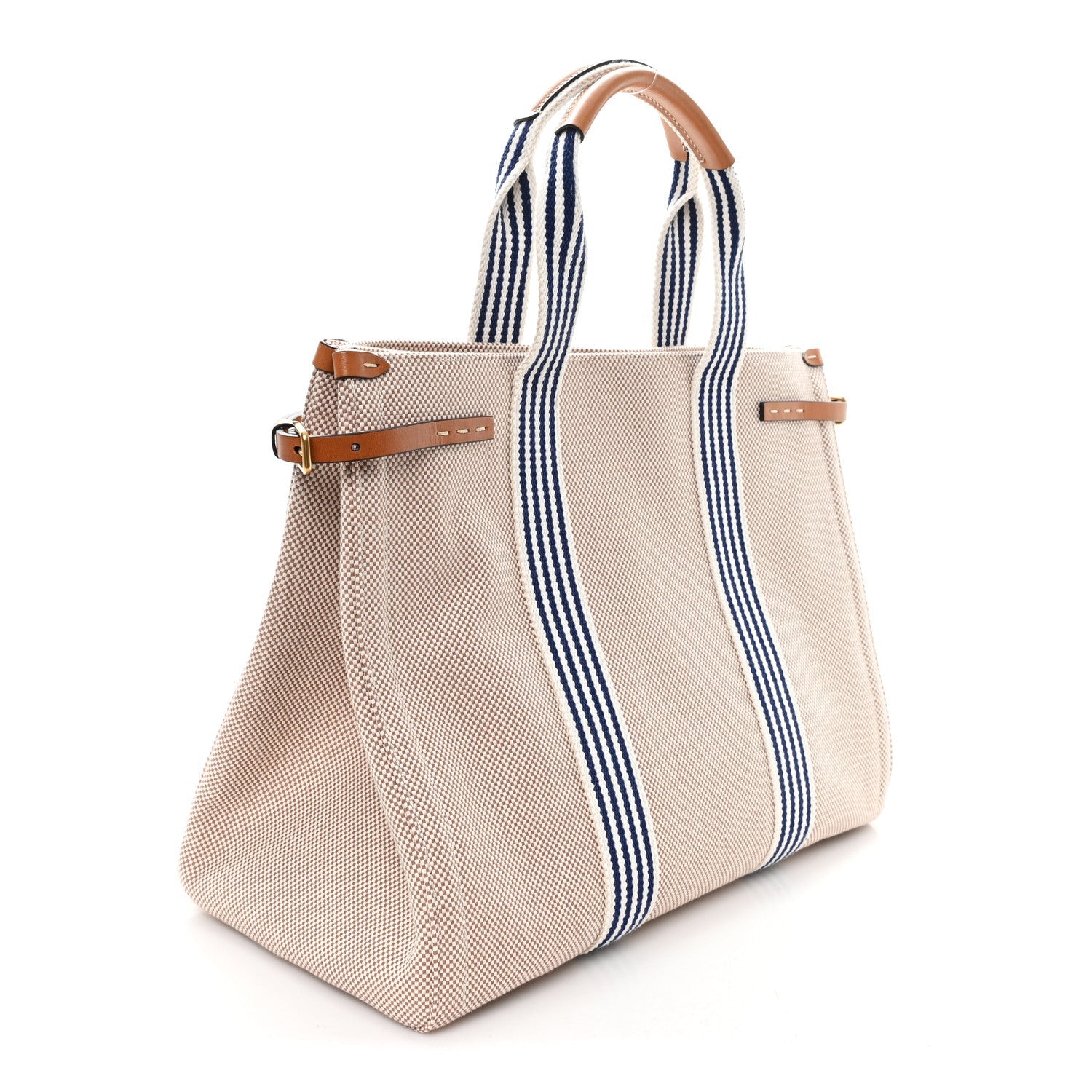 Jacquard Canvas Vlogo Antibes Shopping Bag Natural Multicolor