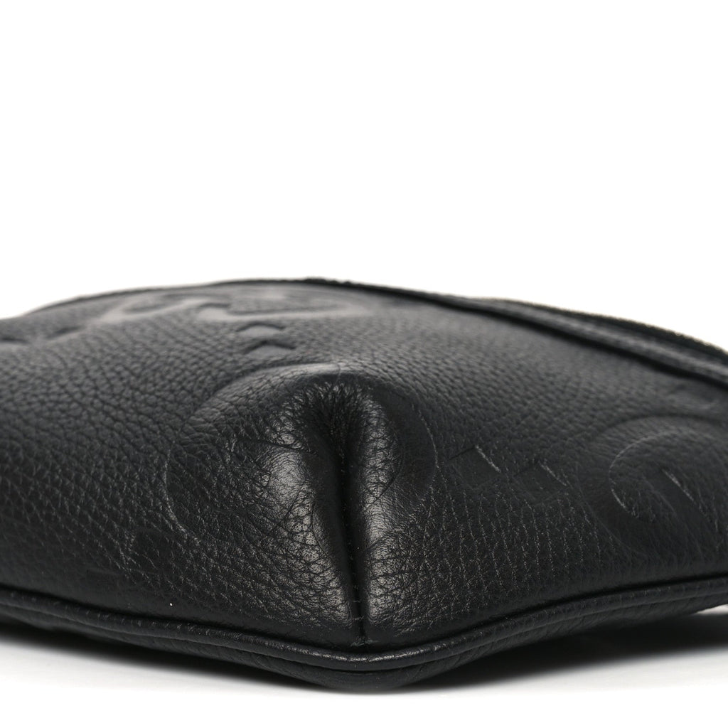 Piuma Calfskin Jumbo GG Embossed Small Belt Bag Black