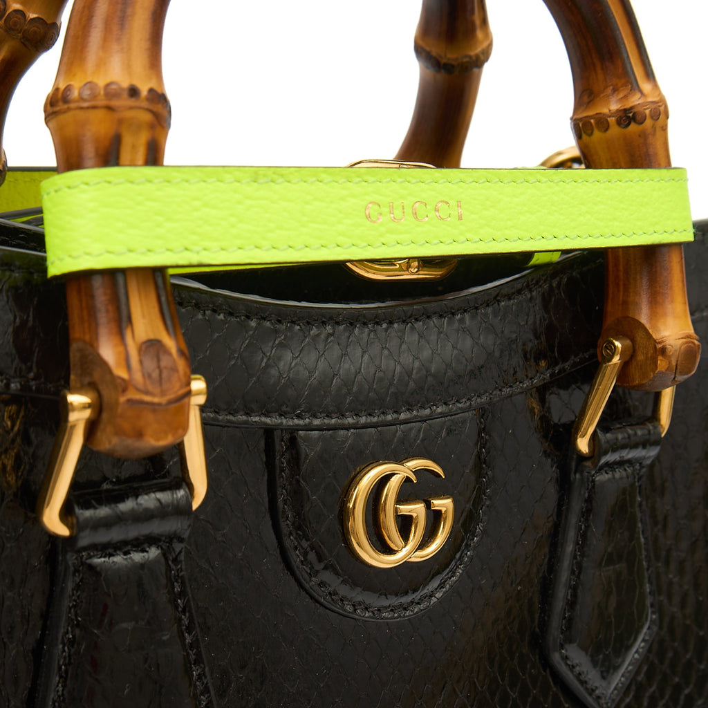Gucci Tote Diana - Mini in Black, Python Leather