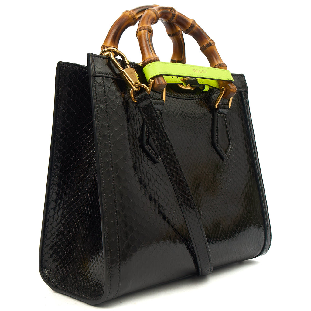 Gucci Tote Diana - Mini in Black, Python Leather