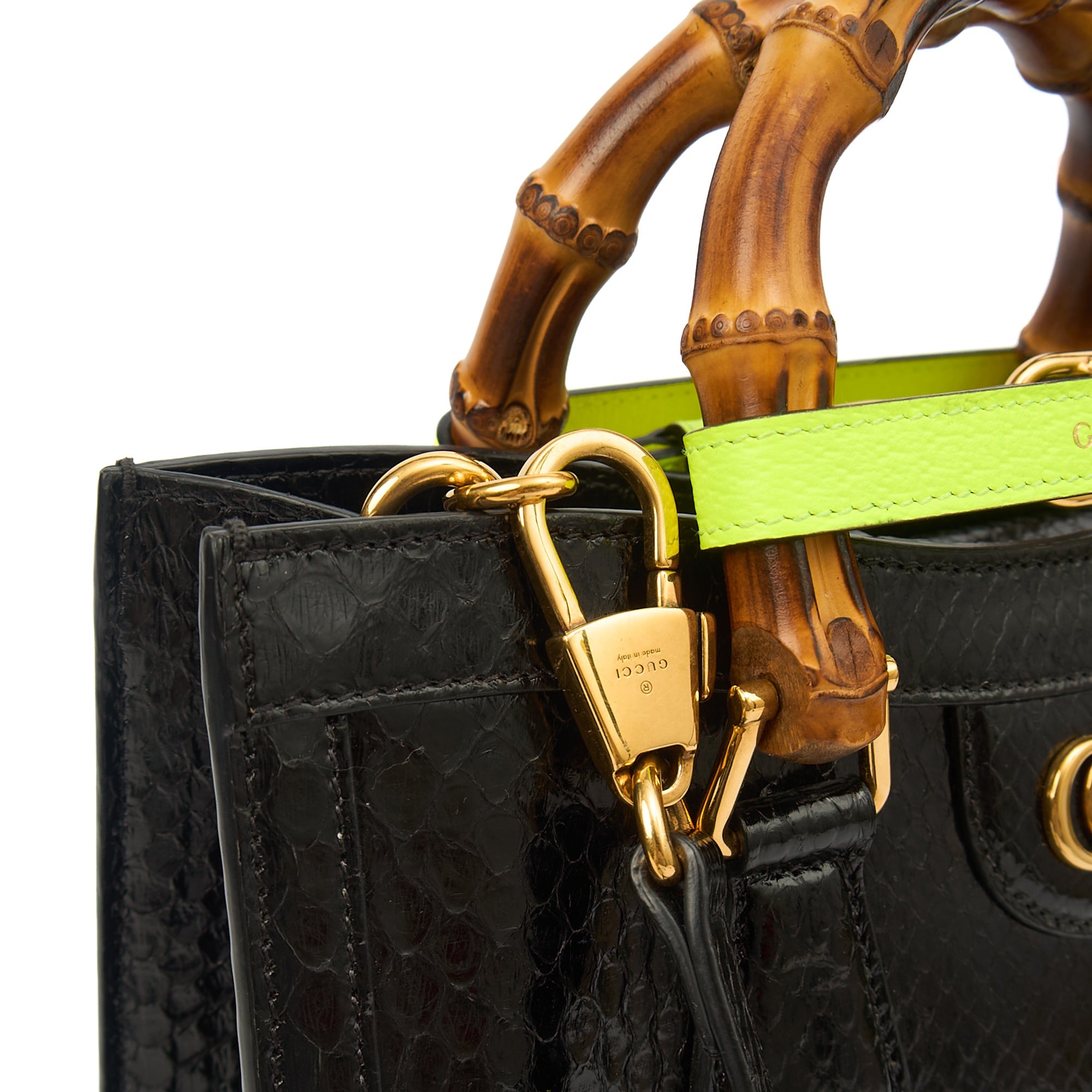 Gucci Tote Diana - Mini in Black, Python Leather