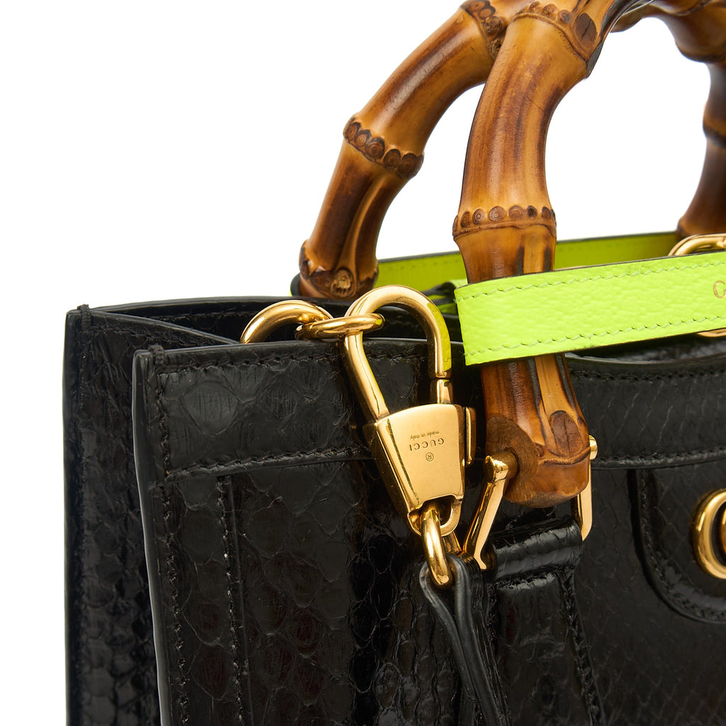 Gucci Tote Diana - Mini in Black, Python Leather