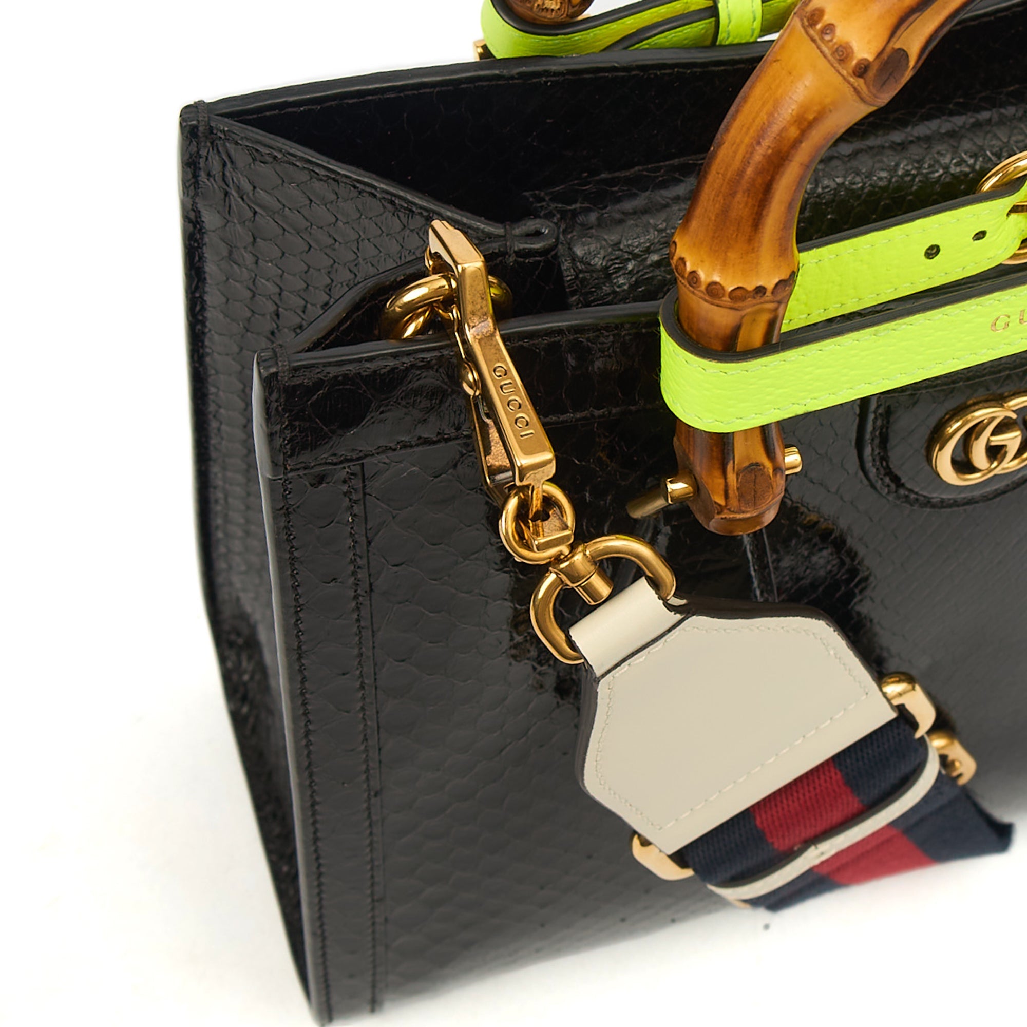 Gucci Tote Diana - Mini in Black, Python Leather