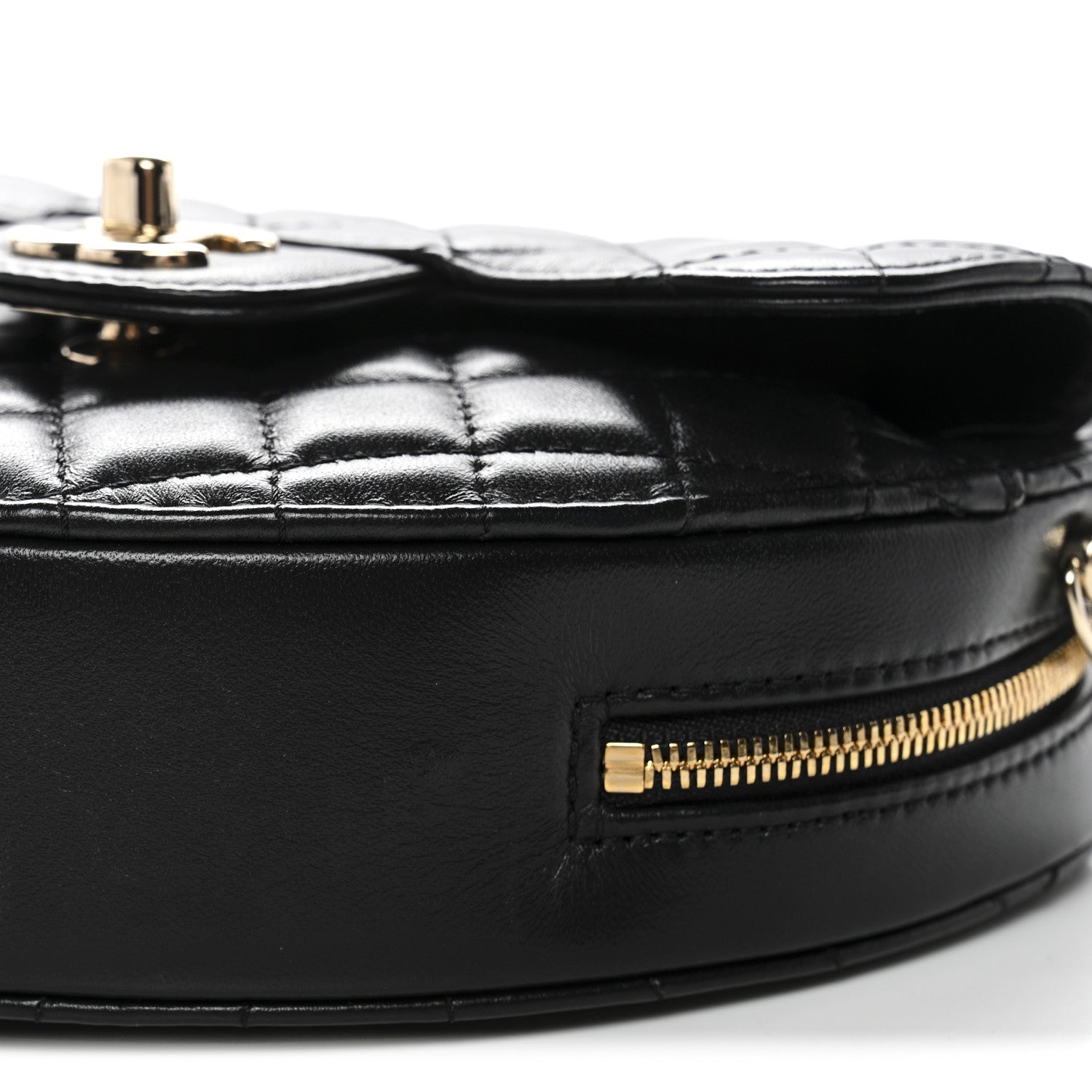 Lambskin Quilted CC In Love Heart Bag Black
