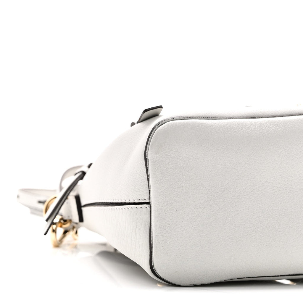 Suede Calfskin Mini Faye Backpack Airy Grey